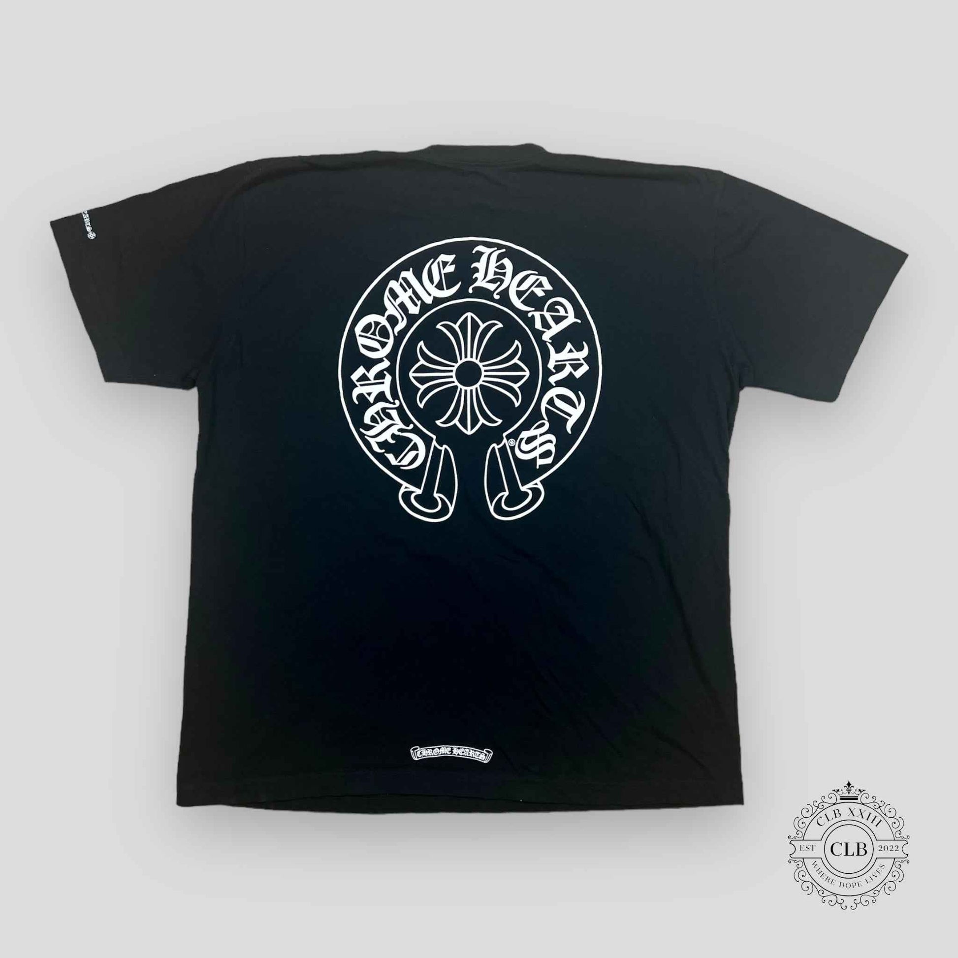 CHROME HEARTS HORSESHOE LOGO T-SHIRT - BLACK