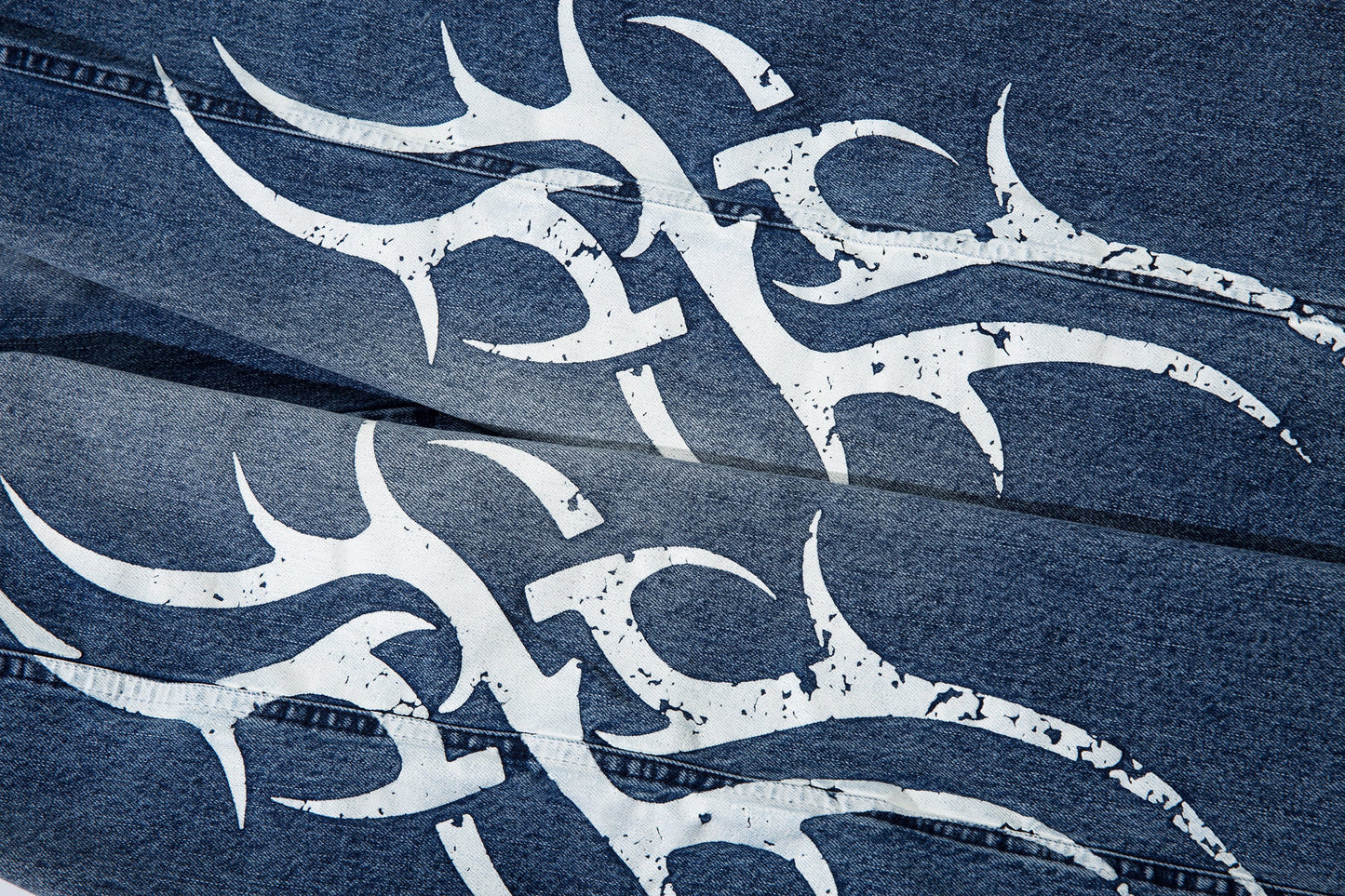 Tribal Print Washed | Baggy Jeans