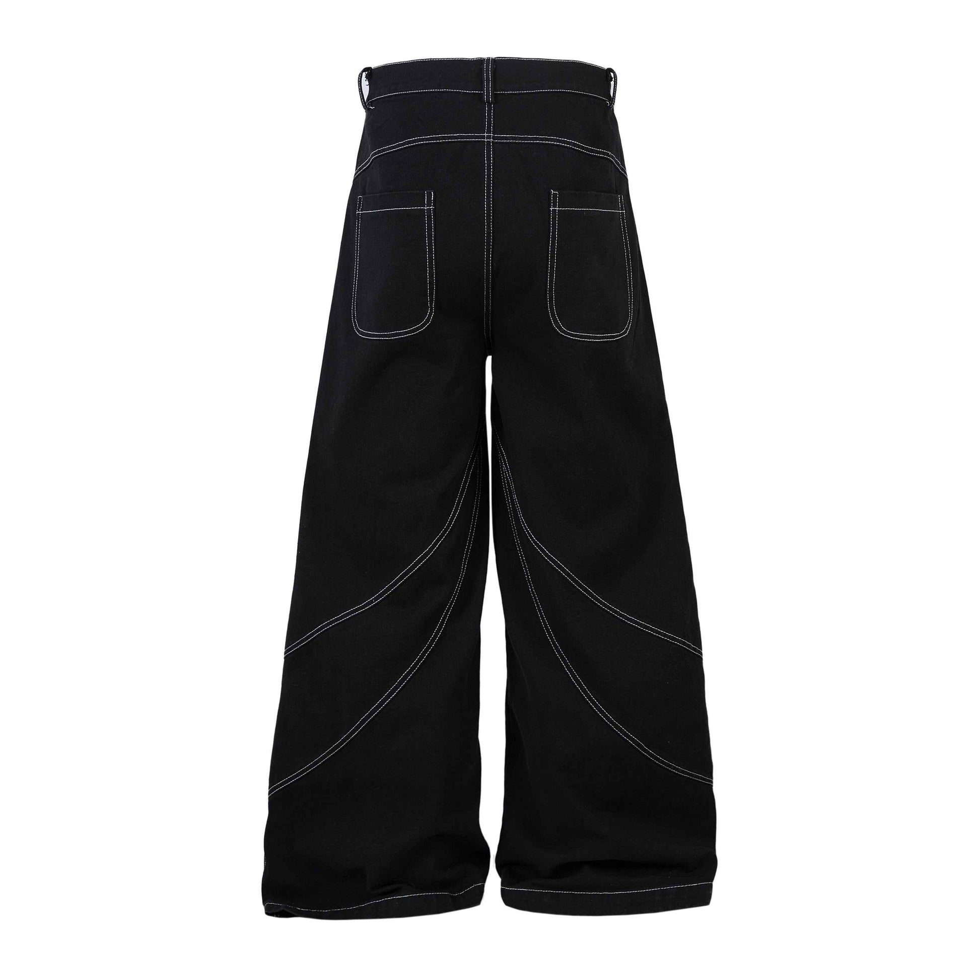 Embroidered Flame | Baggy Jeans