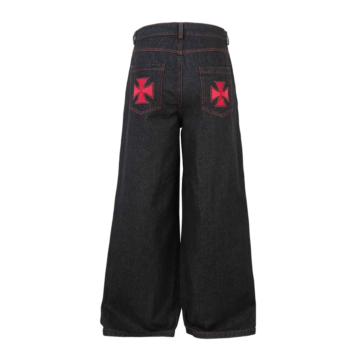 Iron Cross Embroidered | Baggy Jeans