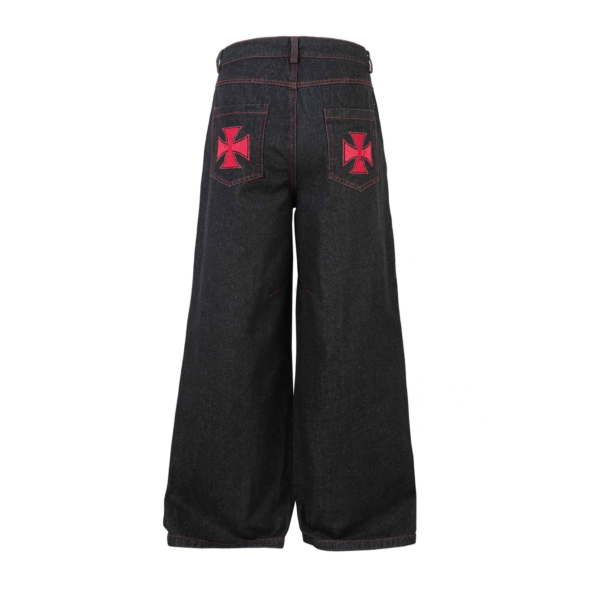 Iron Cross Embroidered | Baggy Jeans