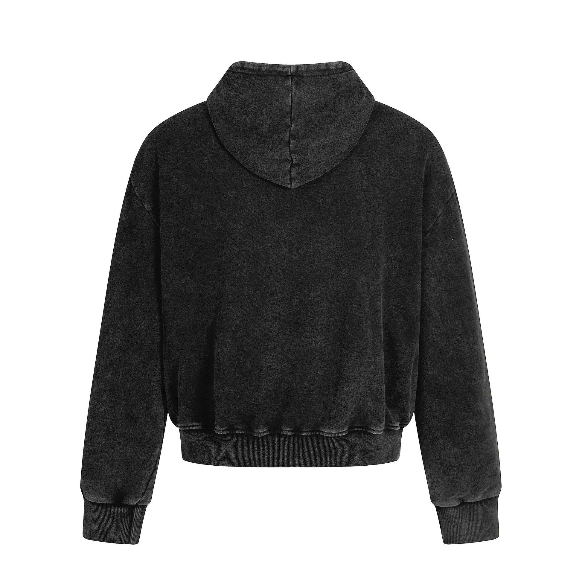 Asymmetry | Washed Zip Up Hoodie