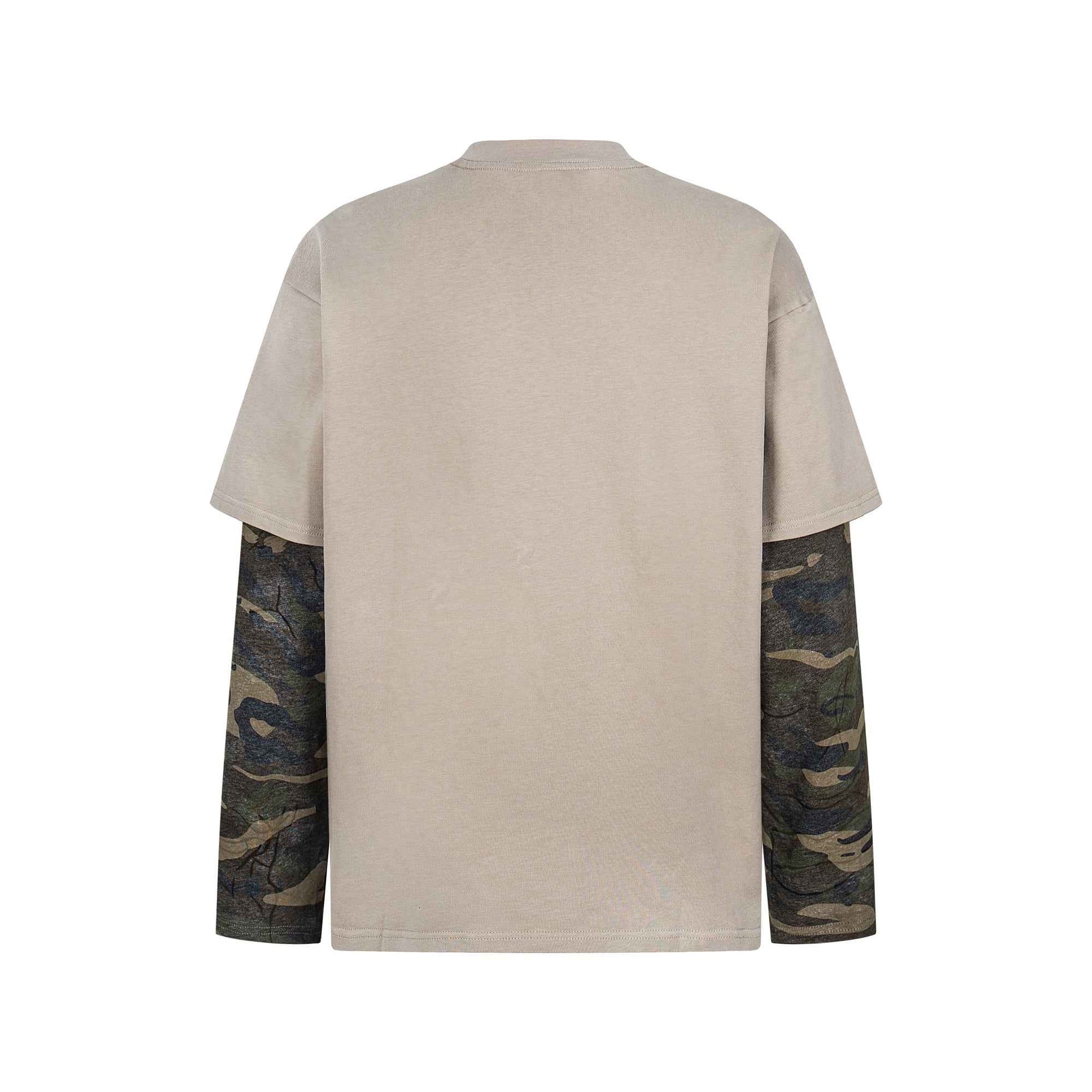 Retro Camouflage Patchwork | Ripped Sweatshirt