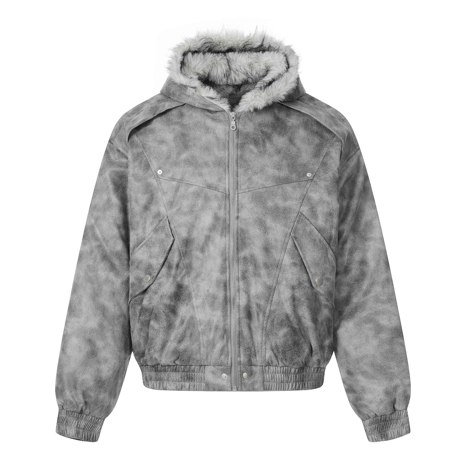 Distressed Washed | Hooded Oversized Jacket