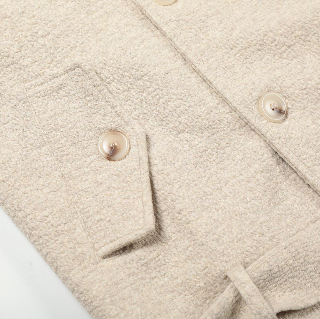 Ivory Weave Belted Jacket