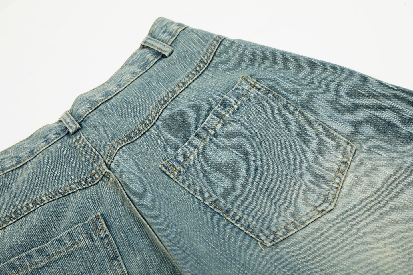 Washed Slub Machete Dye Jeans