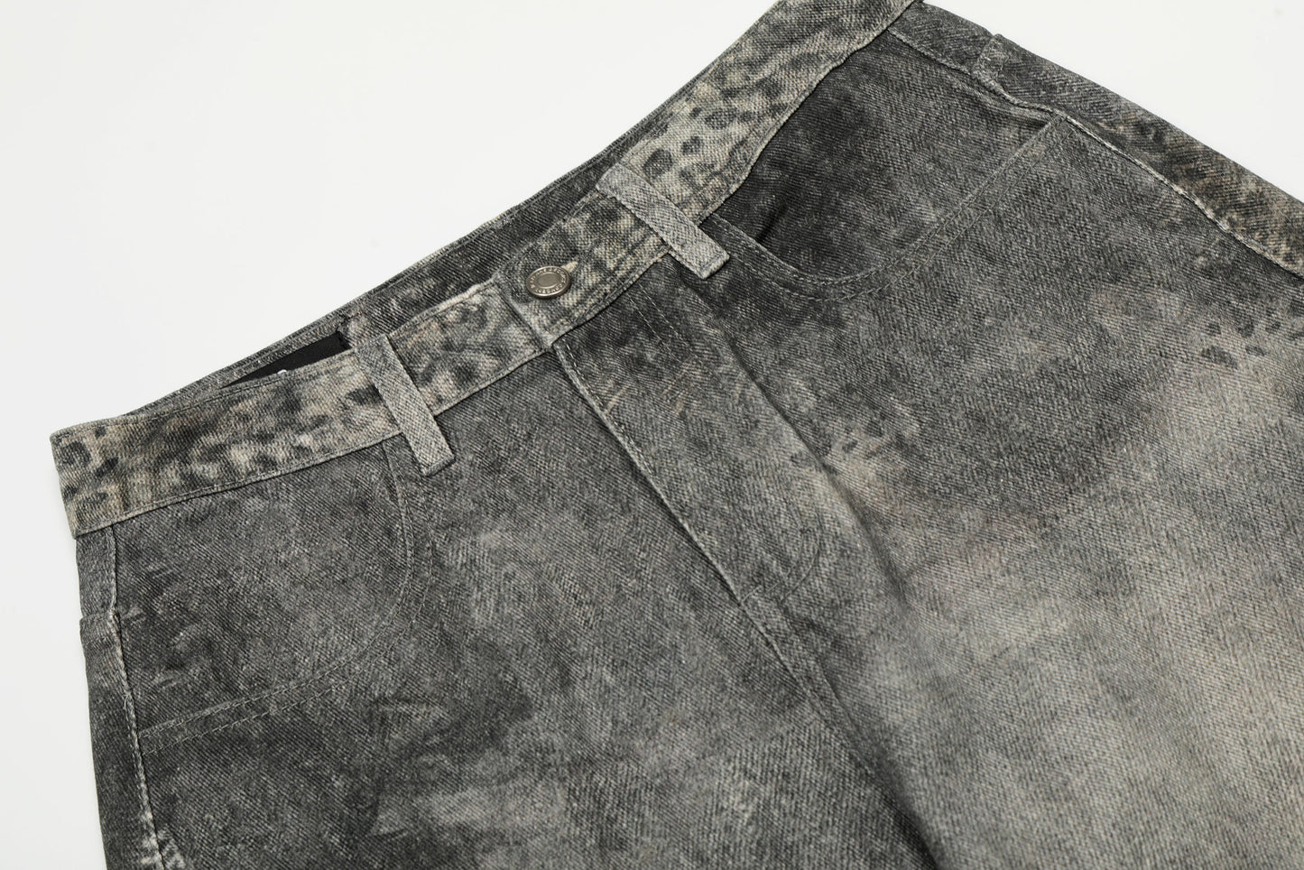 Vintage Heavy Distressed Washed Barrel Jeans