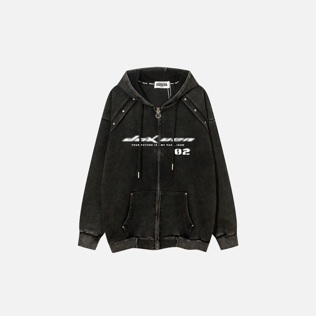 Zip Up Hoodie Omniscient Black