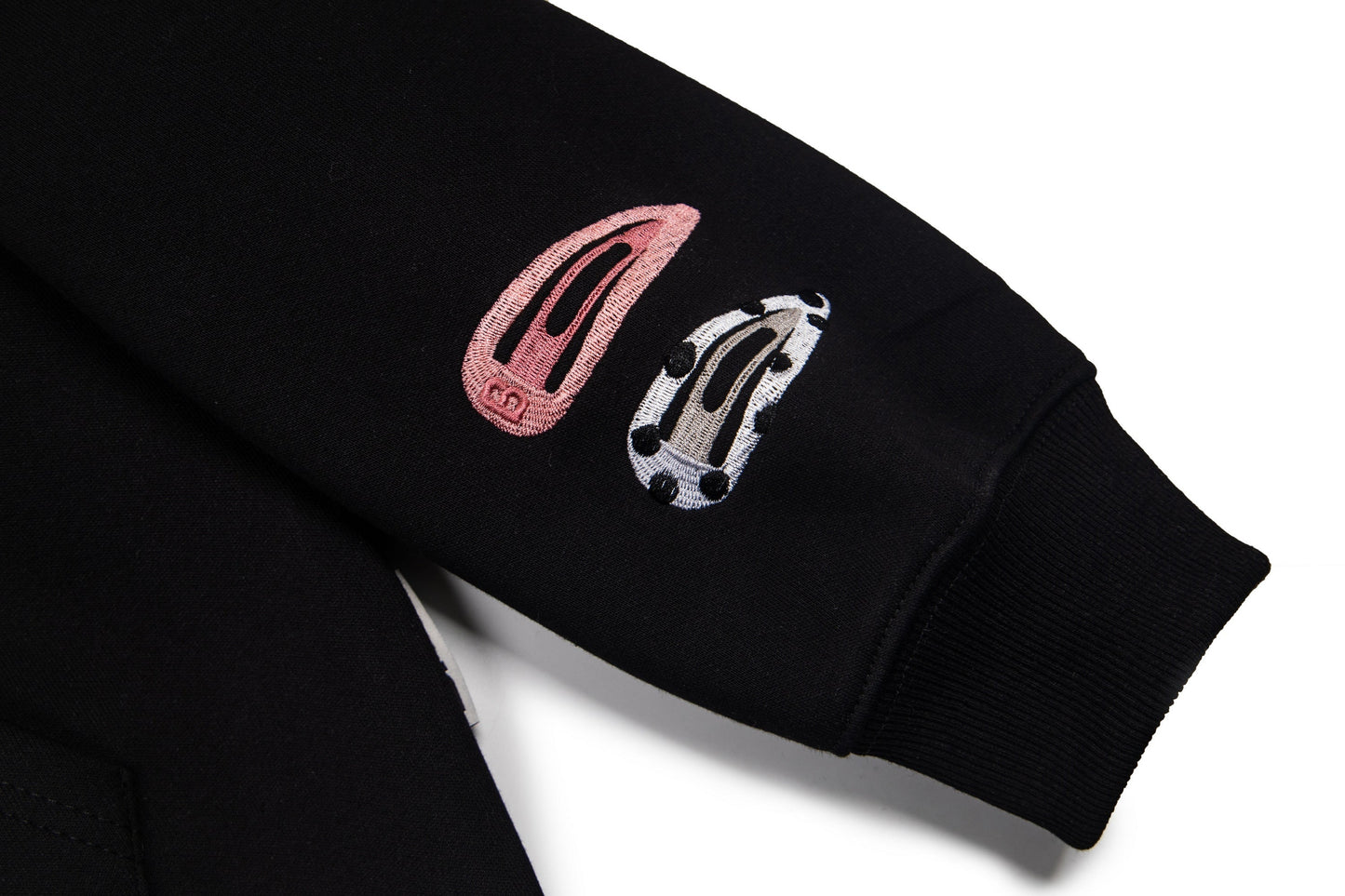 Detachable Hair Clip Decoration Zip Up Hoodie