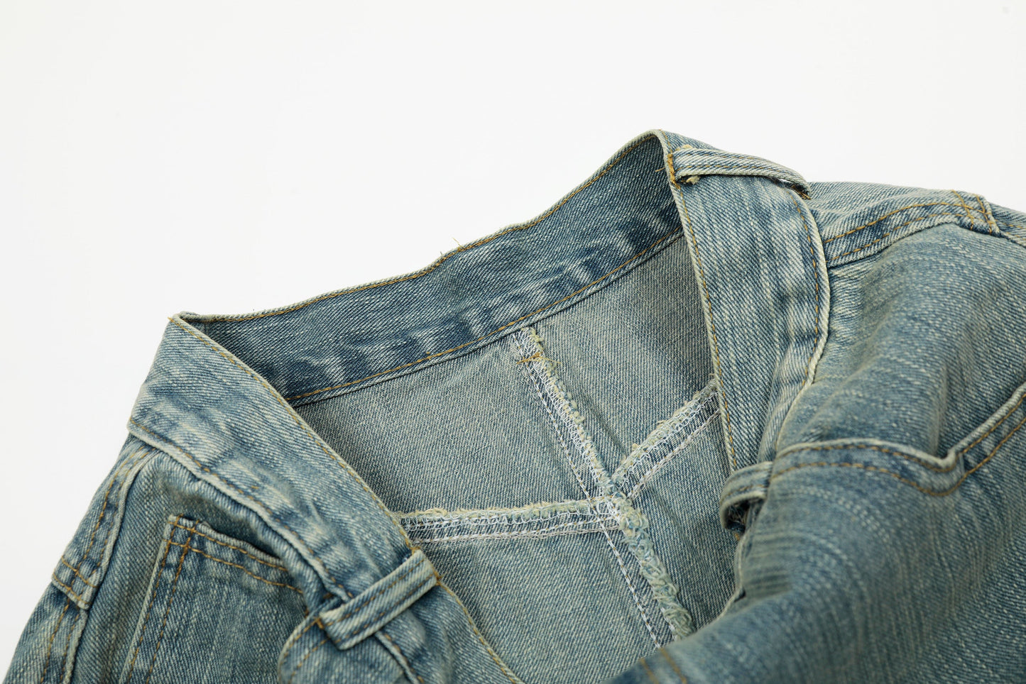 Washed Slub Machete Dye Jeans