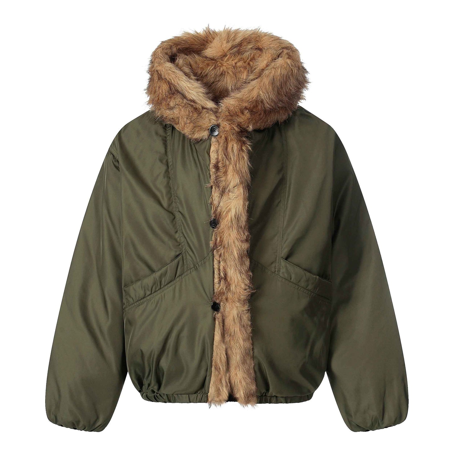Vintage Fur-Lined | Cropped Winter Puffer