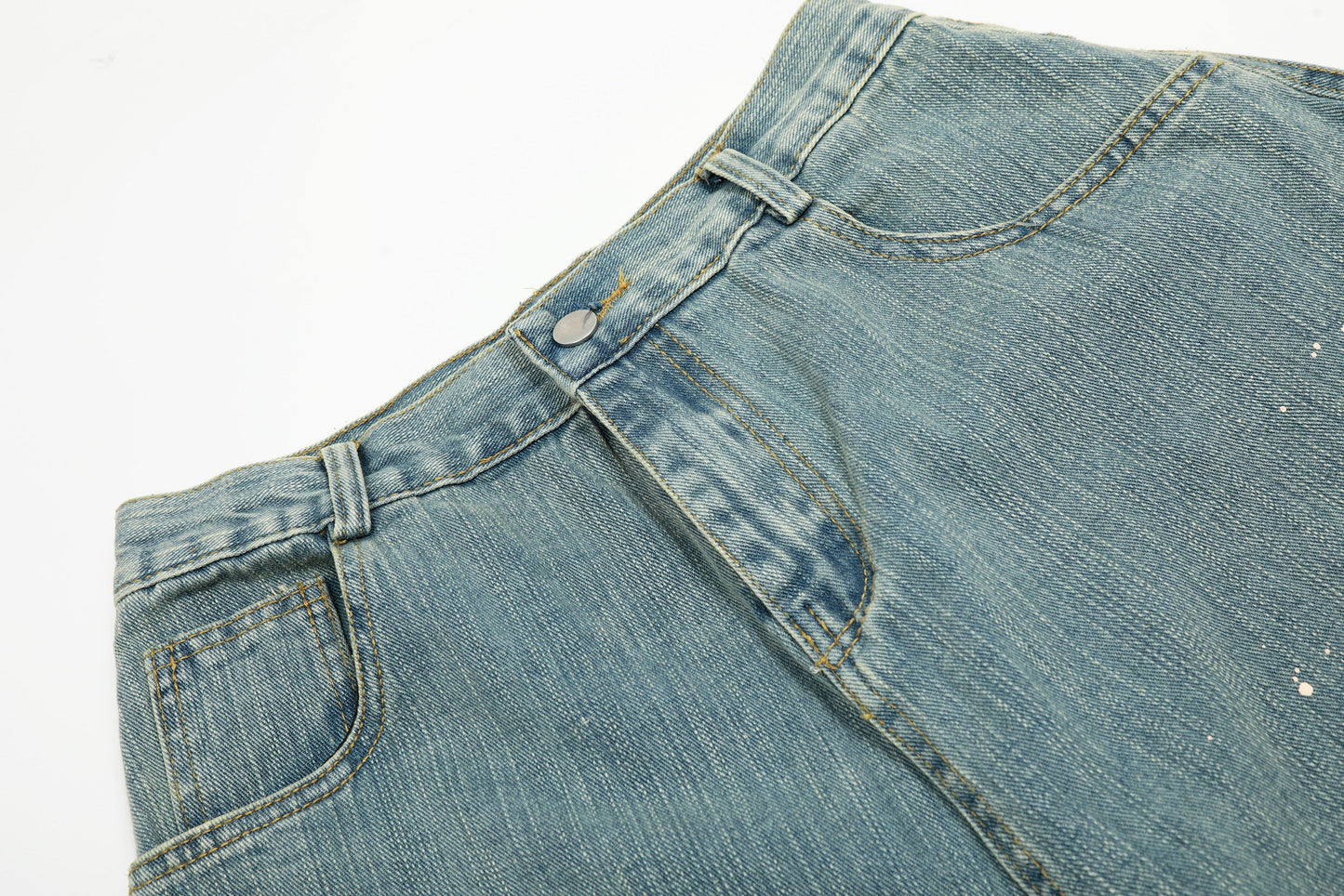 Washed Slub Machete Dye Jeans