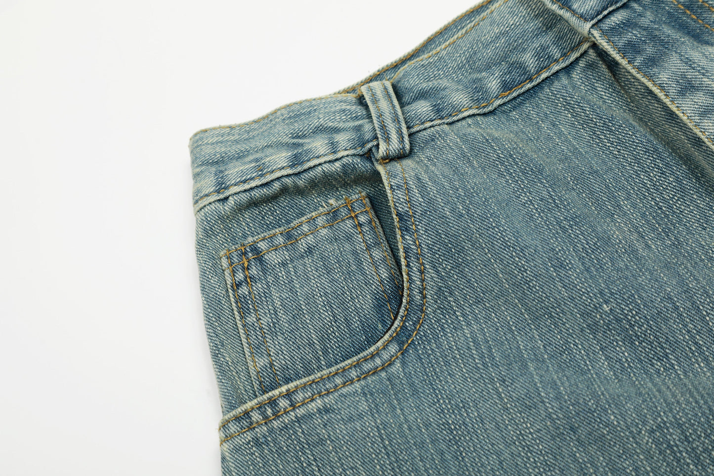 Washed Slub Machete Dye Jeans