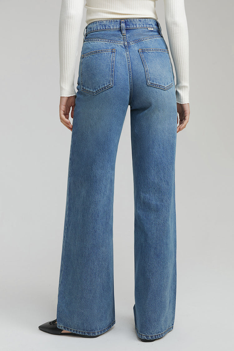 Angeles High Rise Baggy Jeans HJ103 - JUSTLUXURY