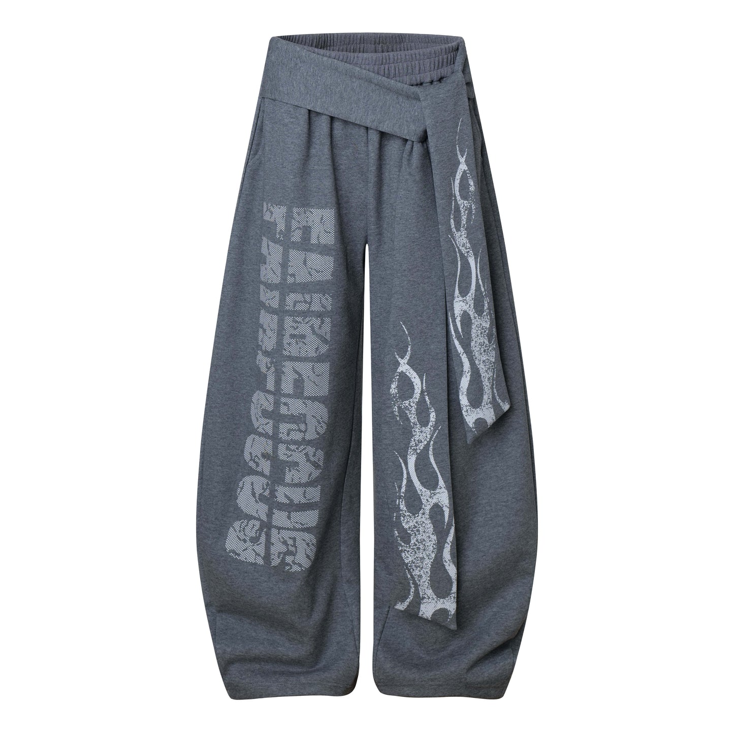 Dark Street Letter Flame Sweatpants