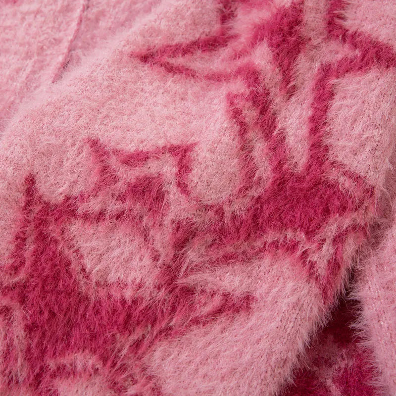 Bubblegum Grunge Full Zip Sweater Jacket