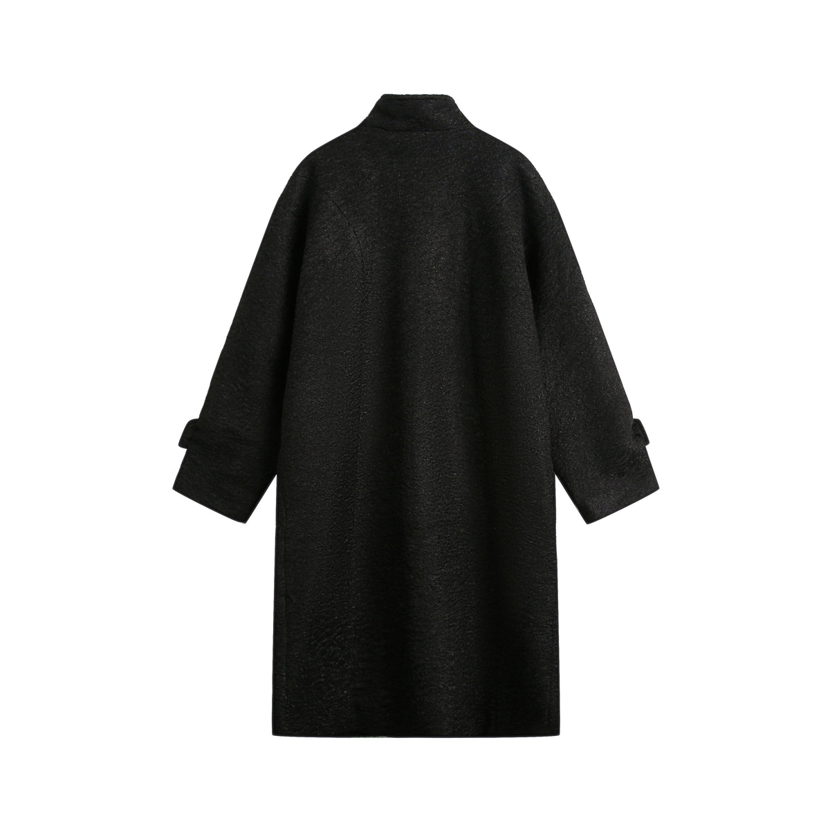 Black Urban Oversized Wool Coat