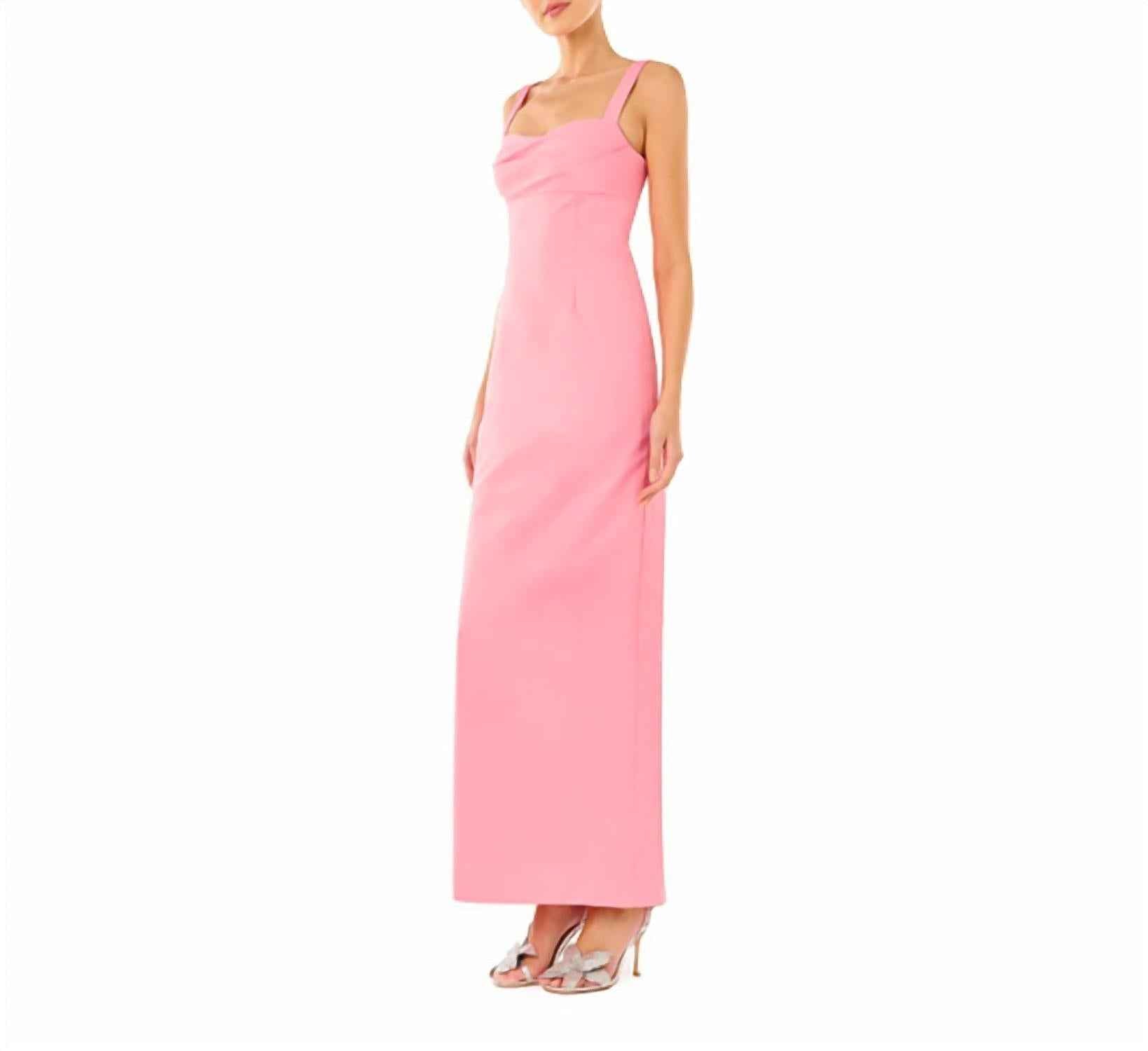 Marina Faille Column Maxi Dress