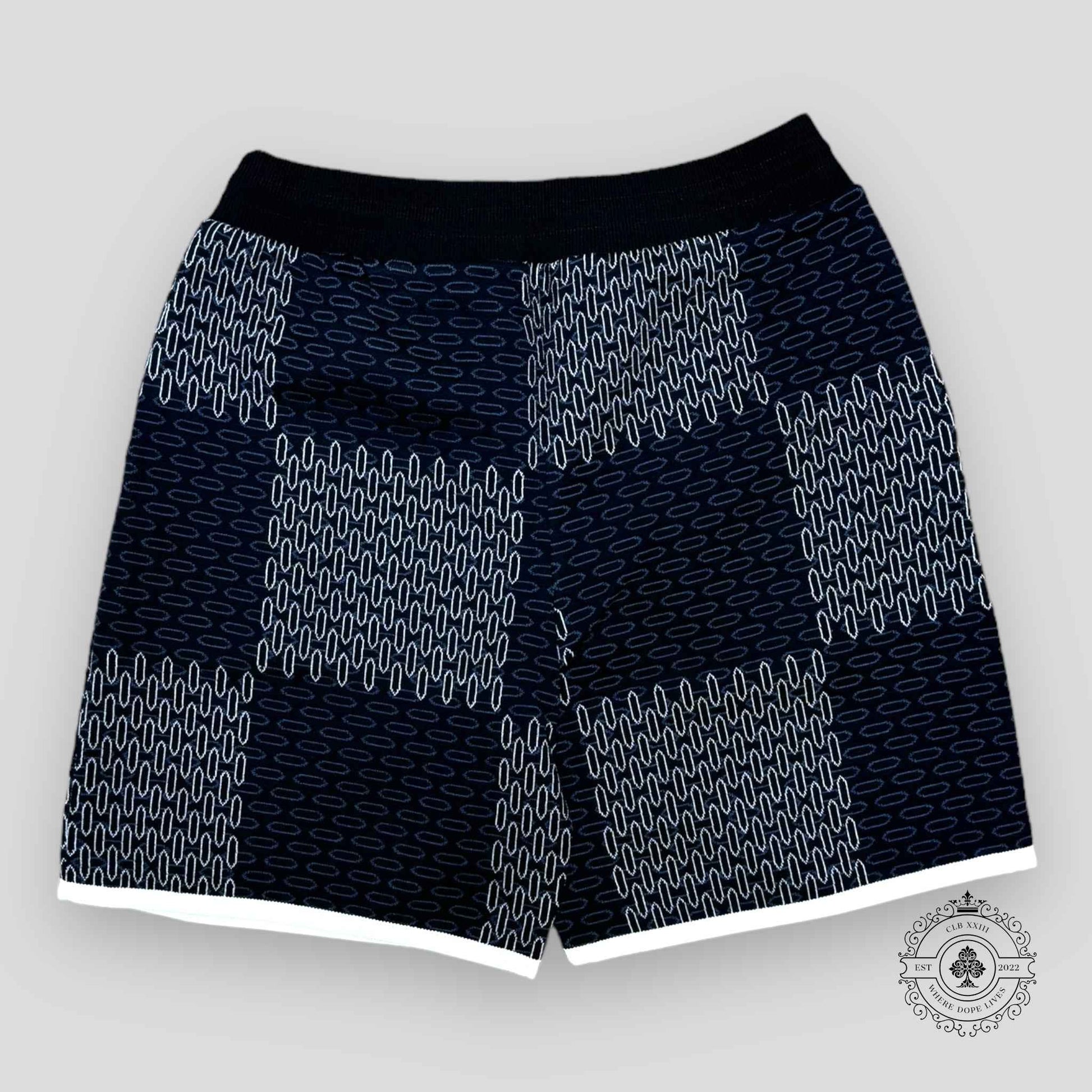 Louis Vuitton Tennis Damier Quilted Cotton Shorts in Navy Blue