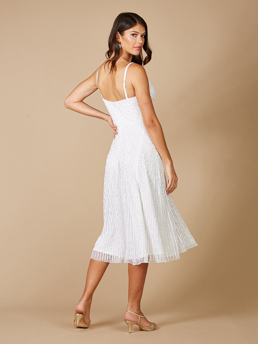 Lara Gemma Beaded Tank Midi Dress - JUSTLUXURY