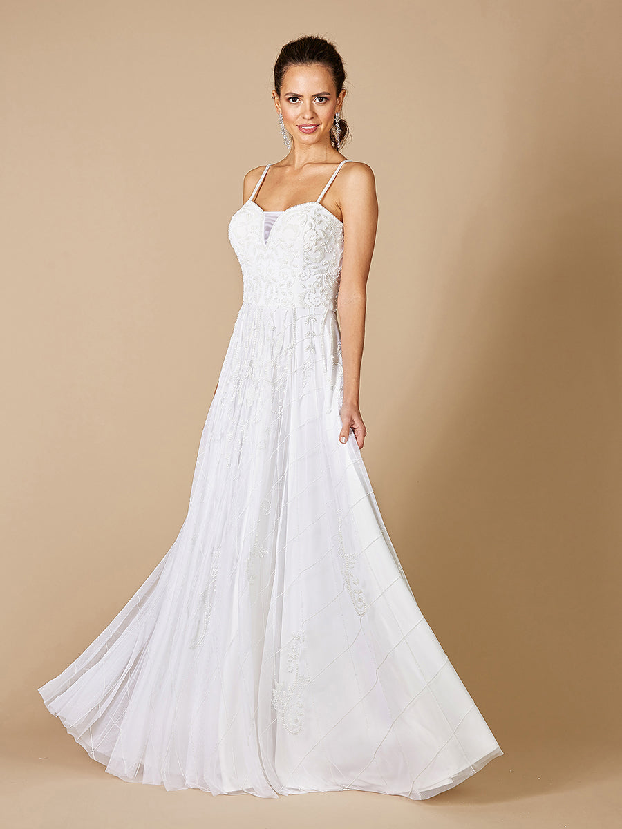 Lara Ginny Sweetheart Beaded Wedding Dress - JUSTLUXURY