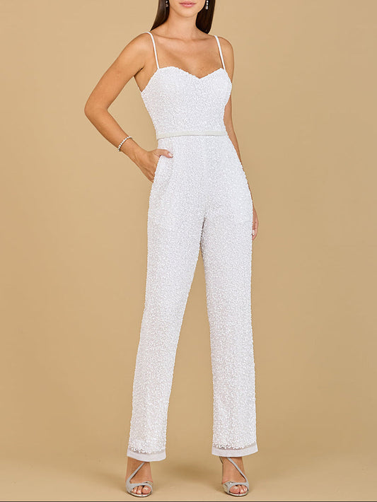 Beaded Bridal Jumpsuit | 51122 - JUSTLUXURY