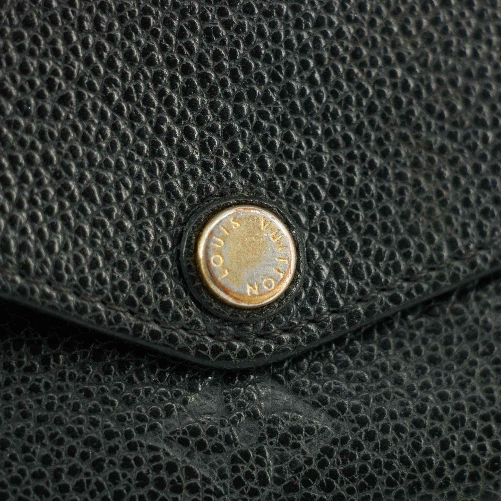 Louis Vuitton Monogram Empreinte Portefeuille Black Leather Wallet #5297