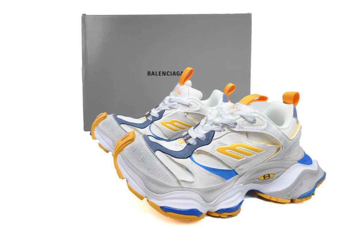 Custom BLCG White Blue Yellow Sneaker W2MV1 SneakerNational