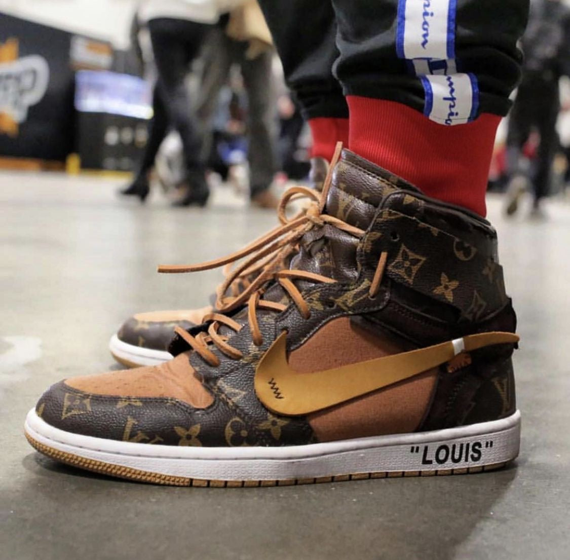 Custom Air Jordan 1 Monogram High Q  With Original Box