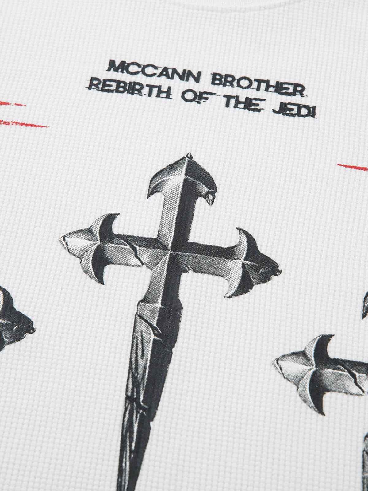 Long Sleeve Letter Cross