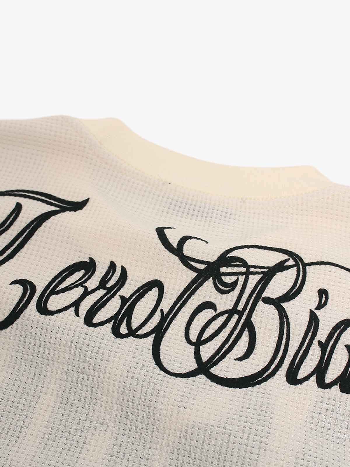 Long Sleeve Retro Letter