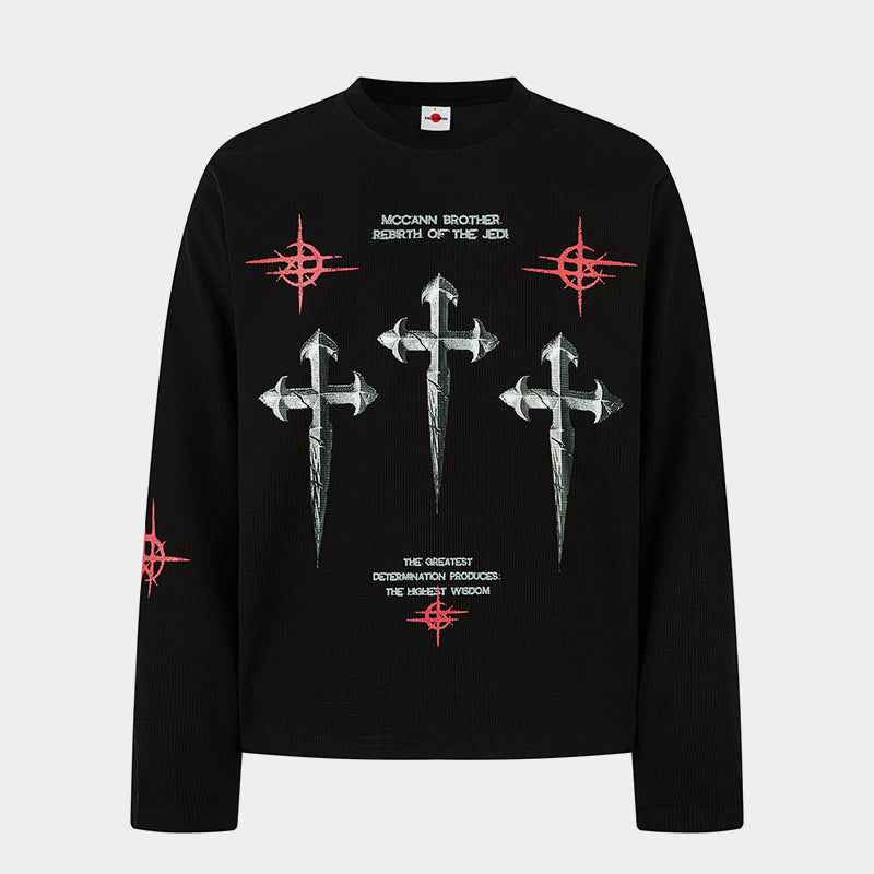 Gothic Cross Print | Graphic Sweatshirt