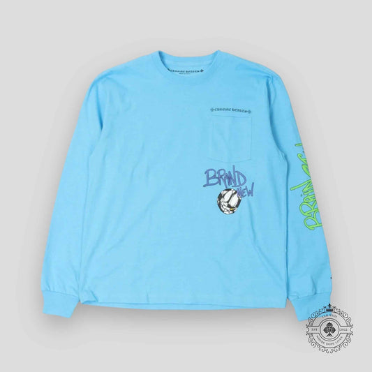 Chrome Hearts Matty Boy Brain Long Sleeve T-Shirt in Blue