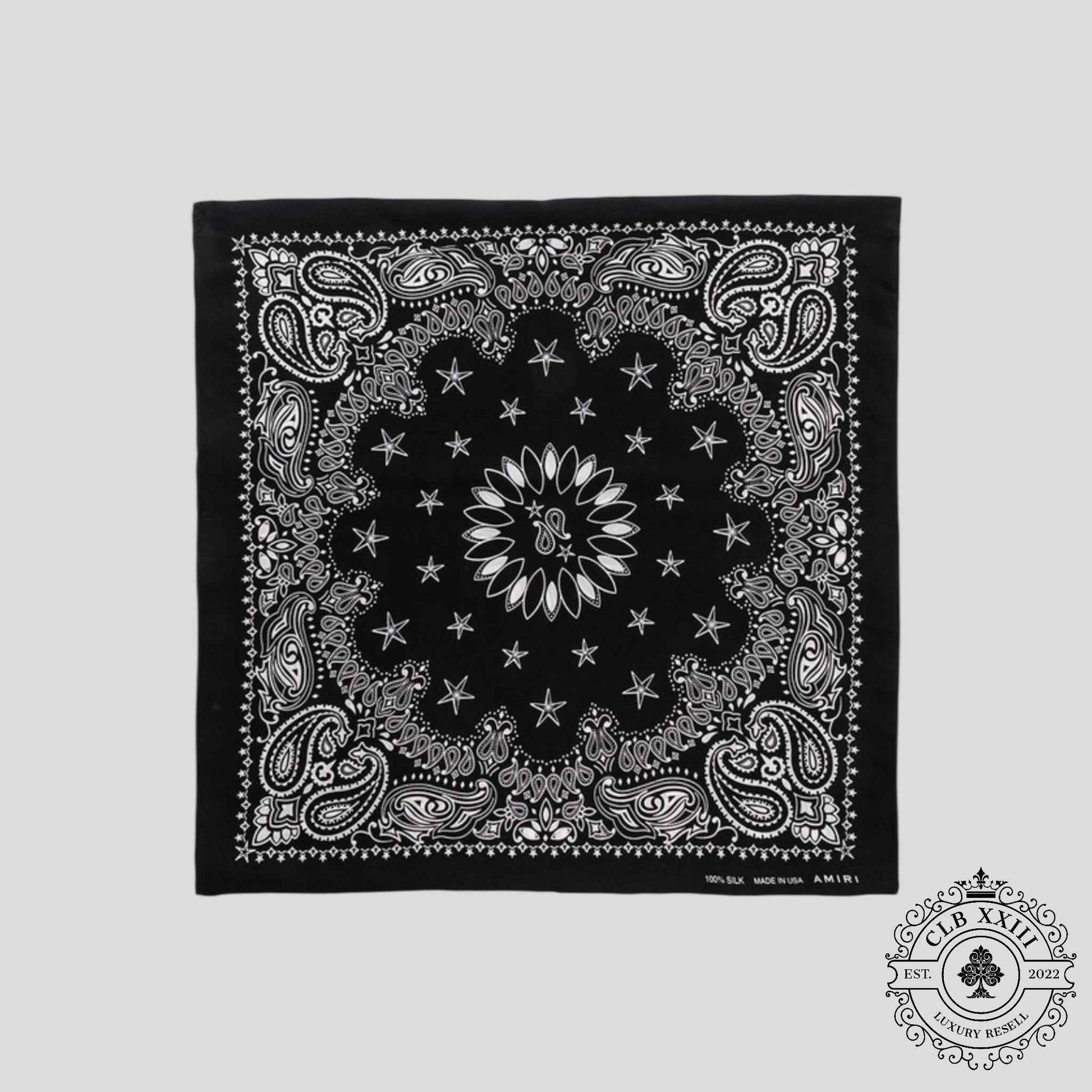 Amiri Silk Bandana in Black