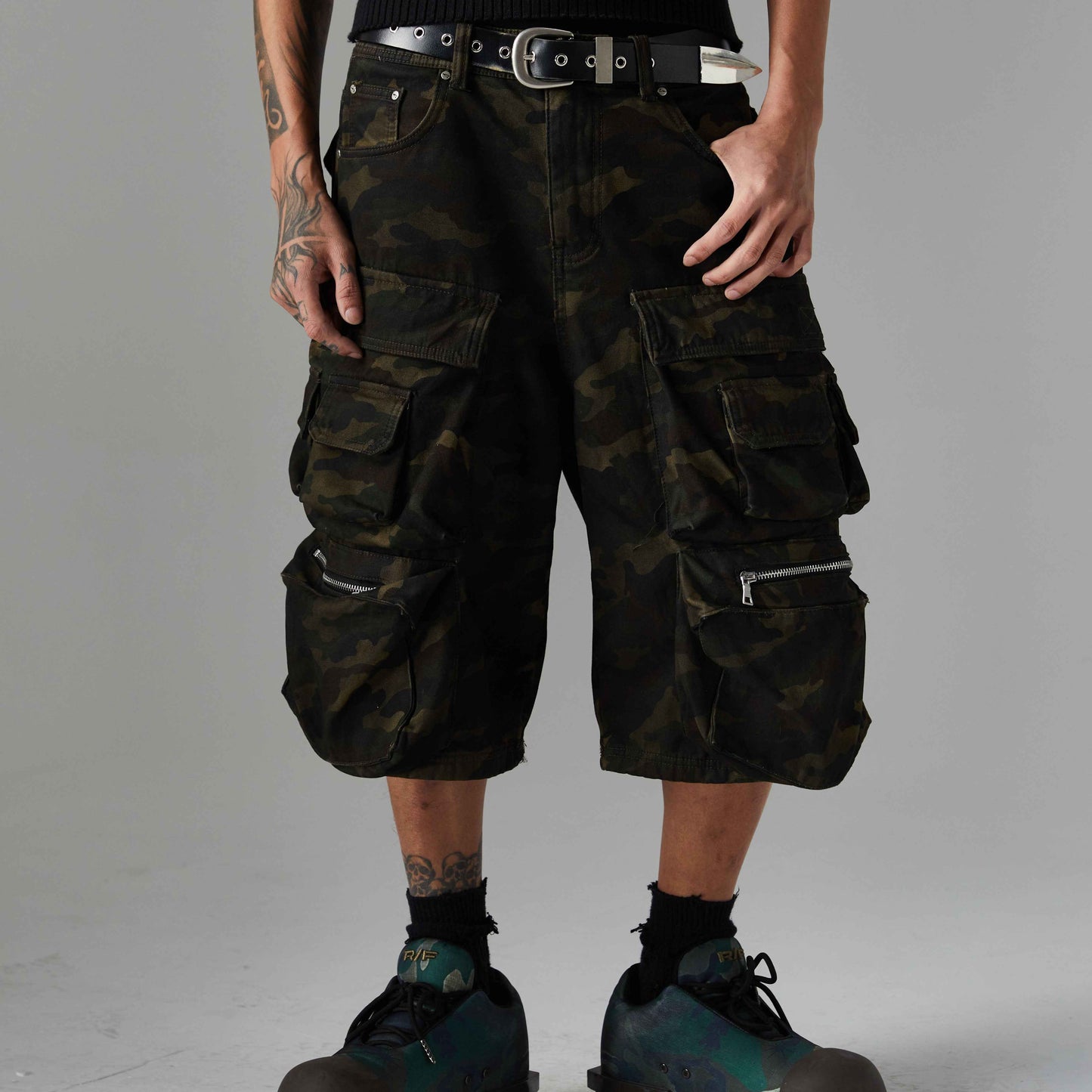 Multi-Pocket | Camouflage Cargo Shorts
