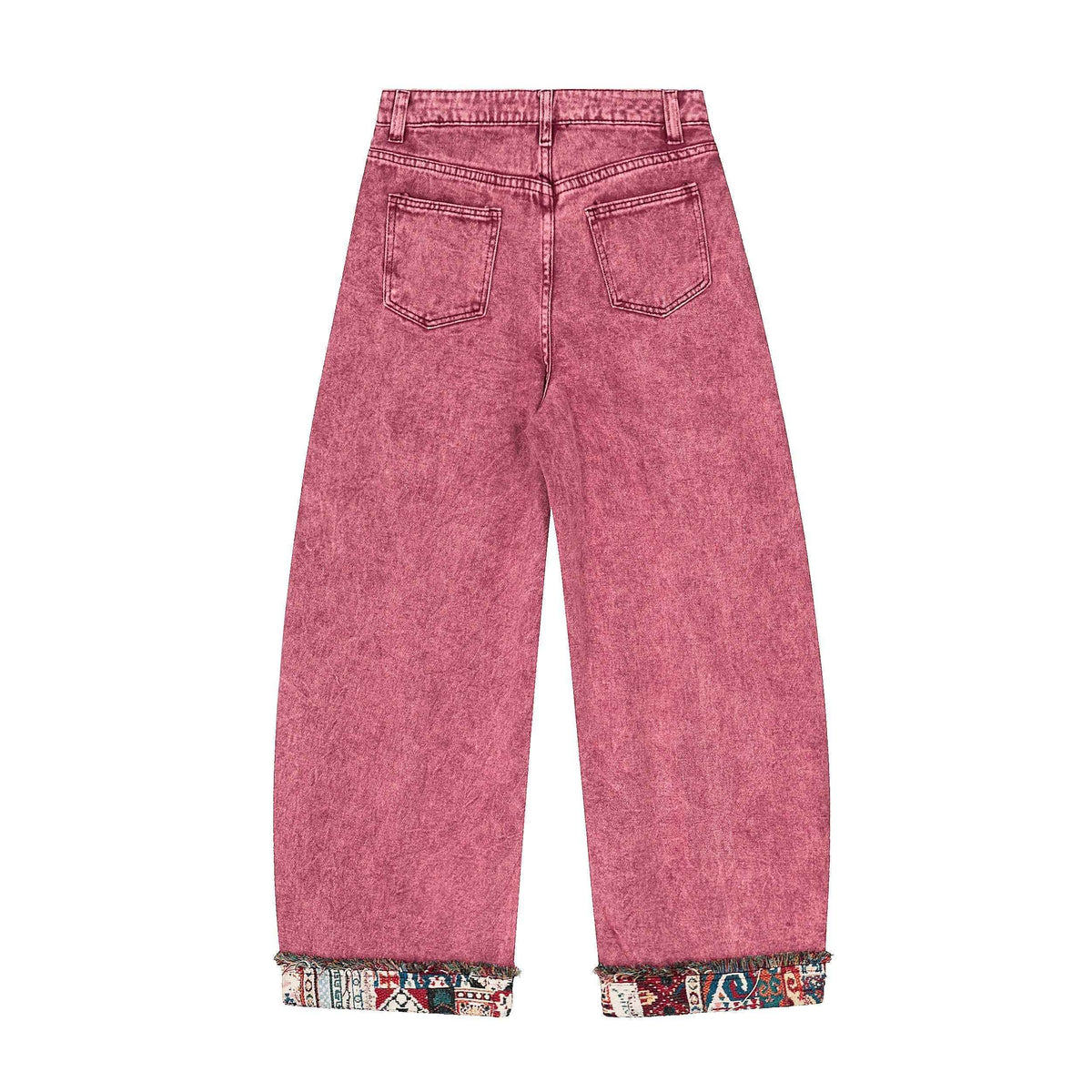 Patch Dream Washed Rose Jeans - Tapestry Patchwork Luxury Denim | LuxuryUrbanwear