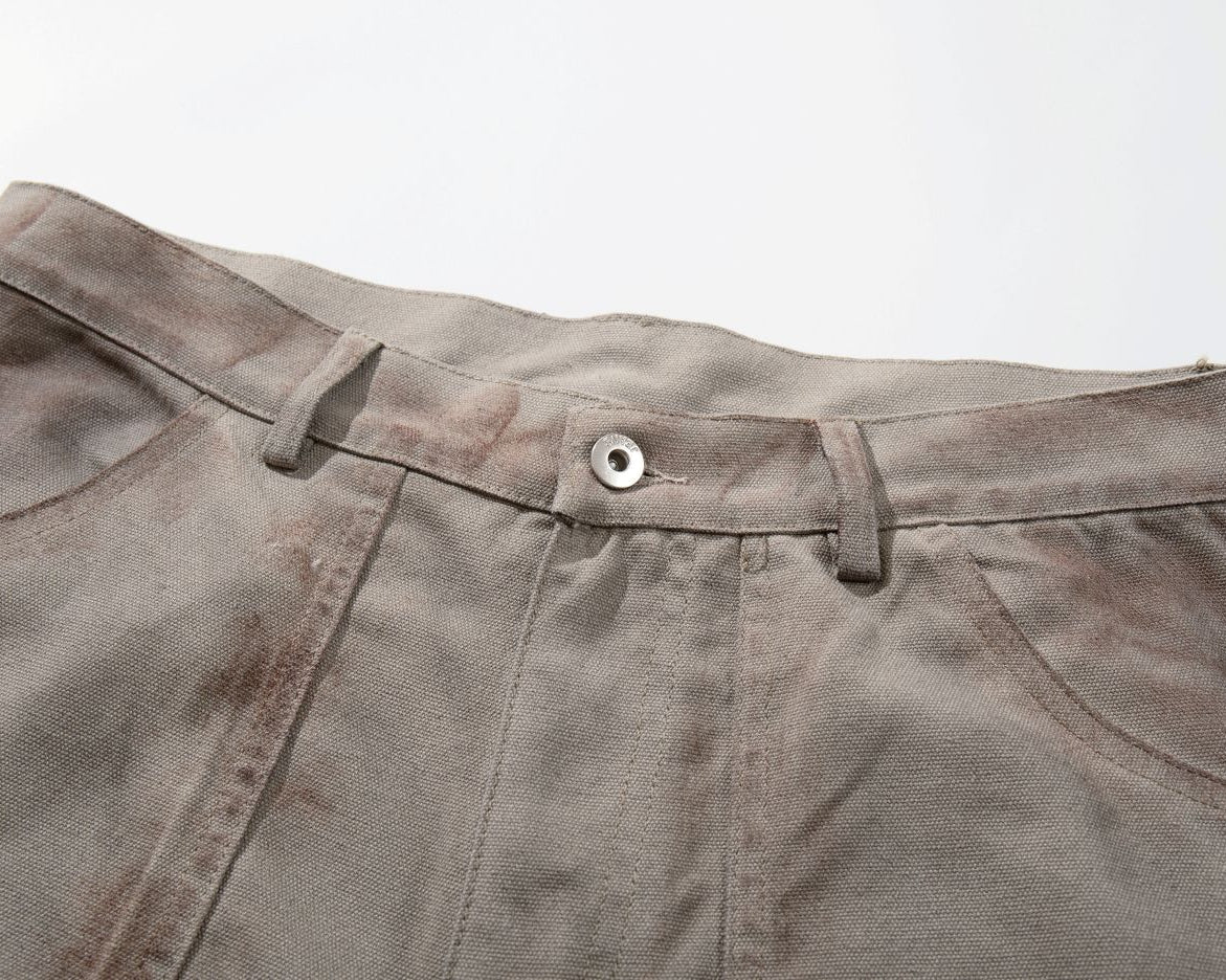 The Earth-Wash Paneled Wide-Leg Jeans