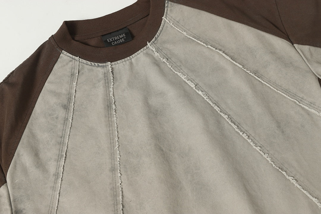 Vintage Washed Raw Seam Raglan T-Shirt