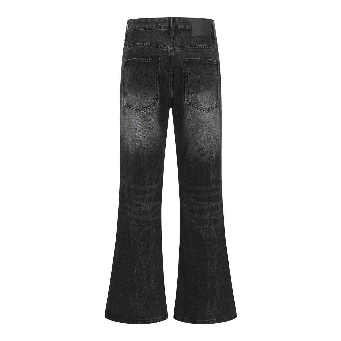 Retro Washed Faded Flared Jeans