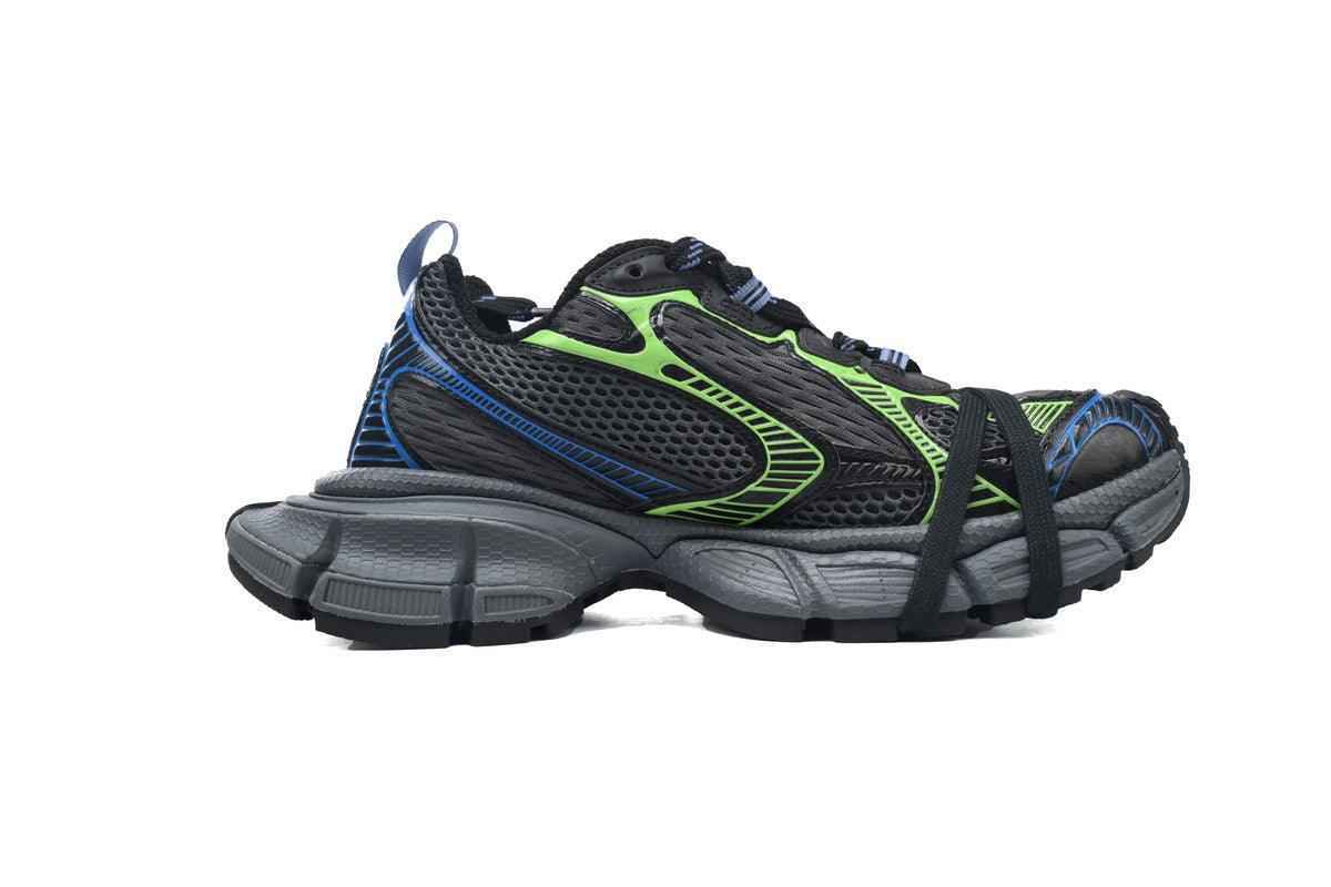 Custom BLCG Black Green Blue Sneakers W3XDC SneakerNational