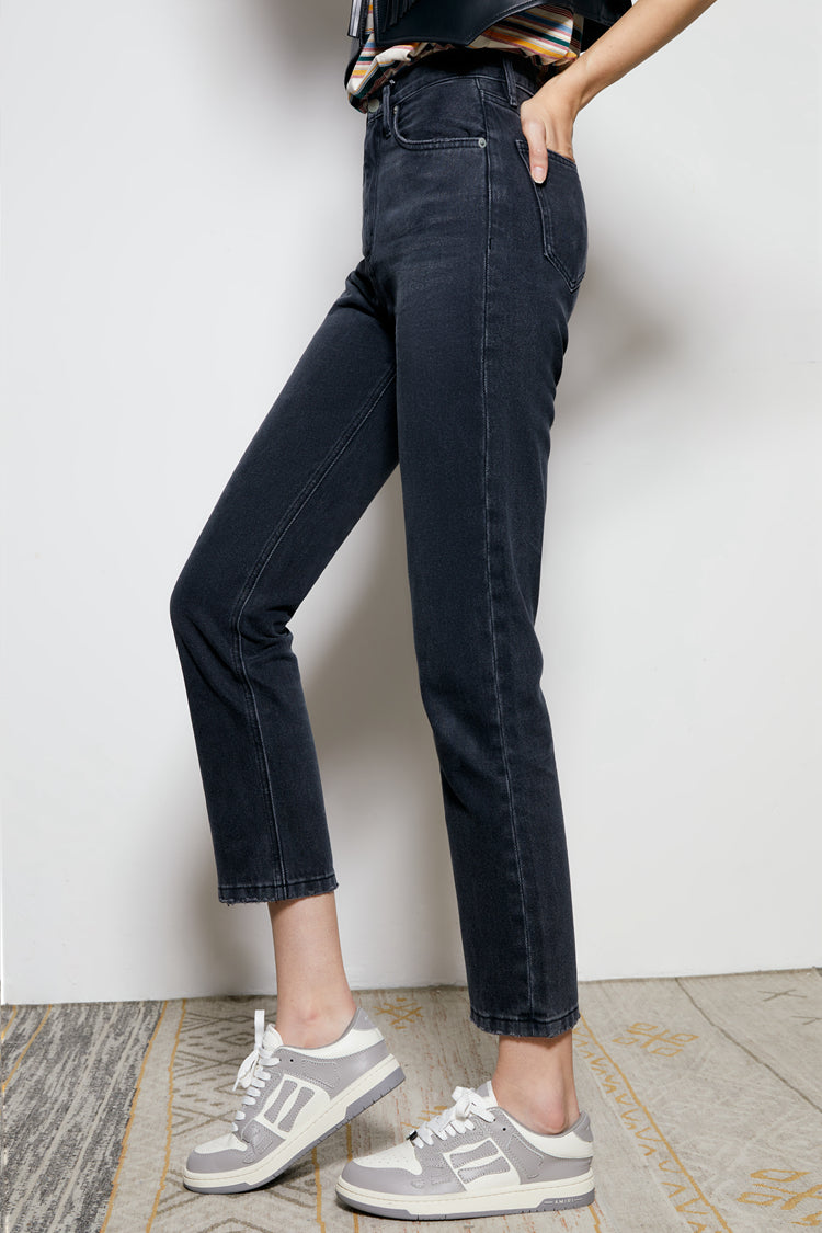 Chelsea High Rise Straight Crop Jeans HJ005 [FINAL SALE] - JUSTLUXURY