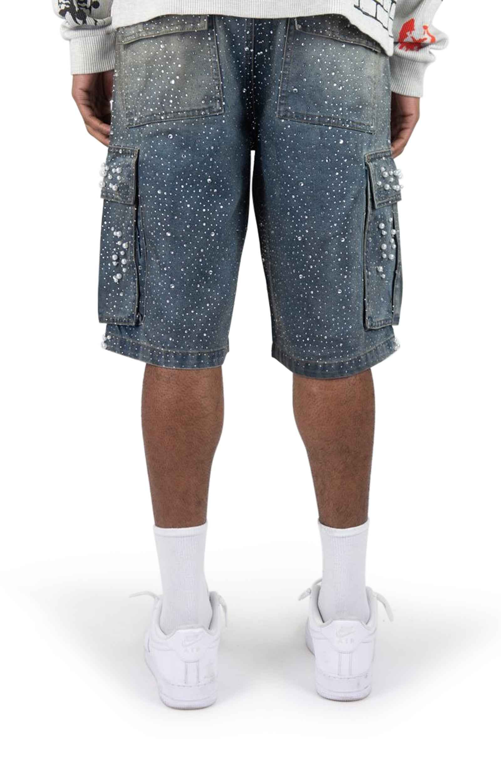 Rebel Denim Frosty Denim Jorts - Black Sand
