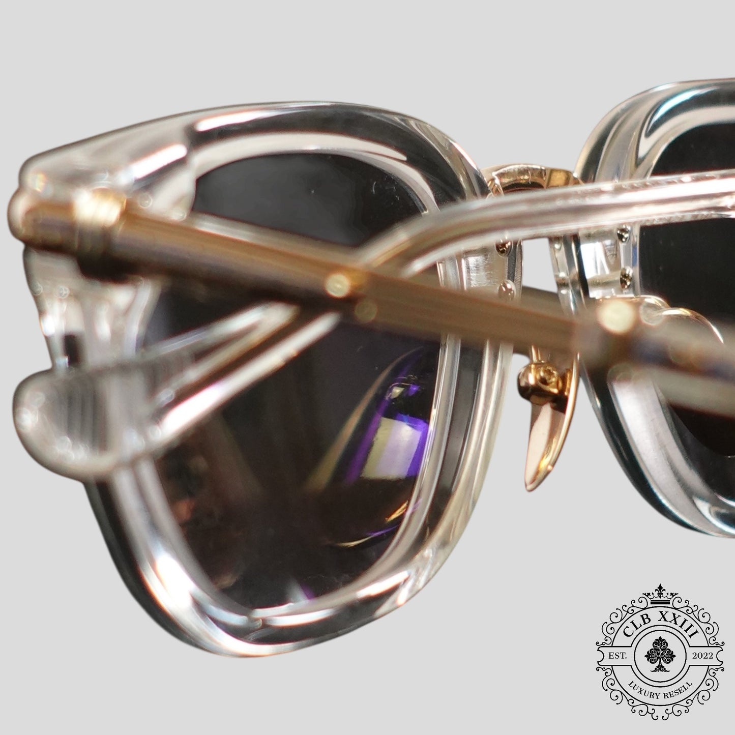 Chrome Hearts Tittansluvr Glasses in Clear/Gold