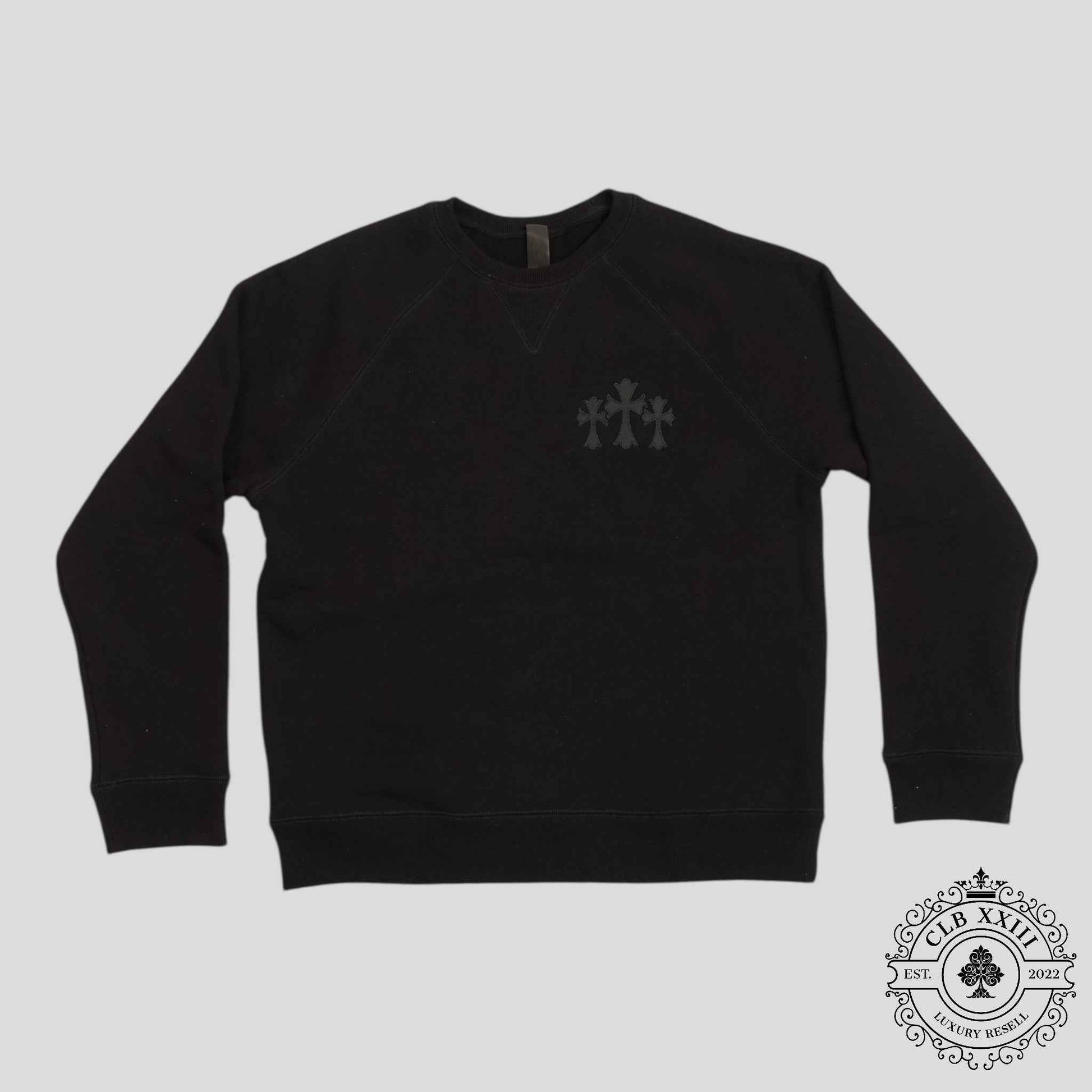 Chrome Hearts Cemetery Cross Seven-11 Crewneck in Black