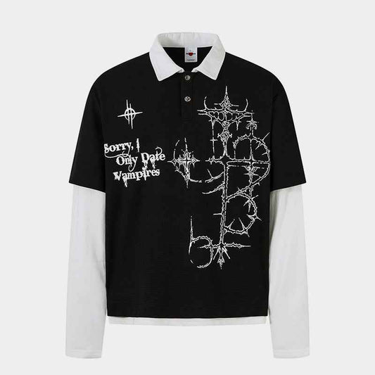 Vampire Graphic Design | Layered Sweatshirt