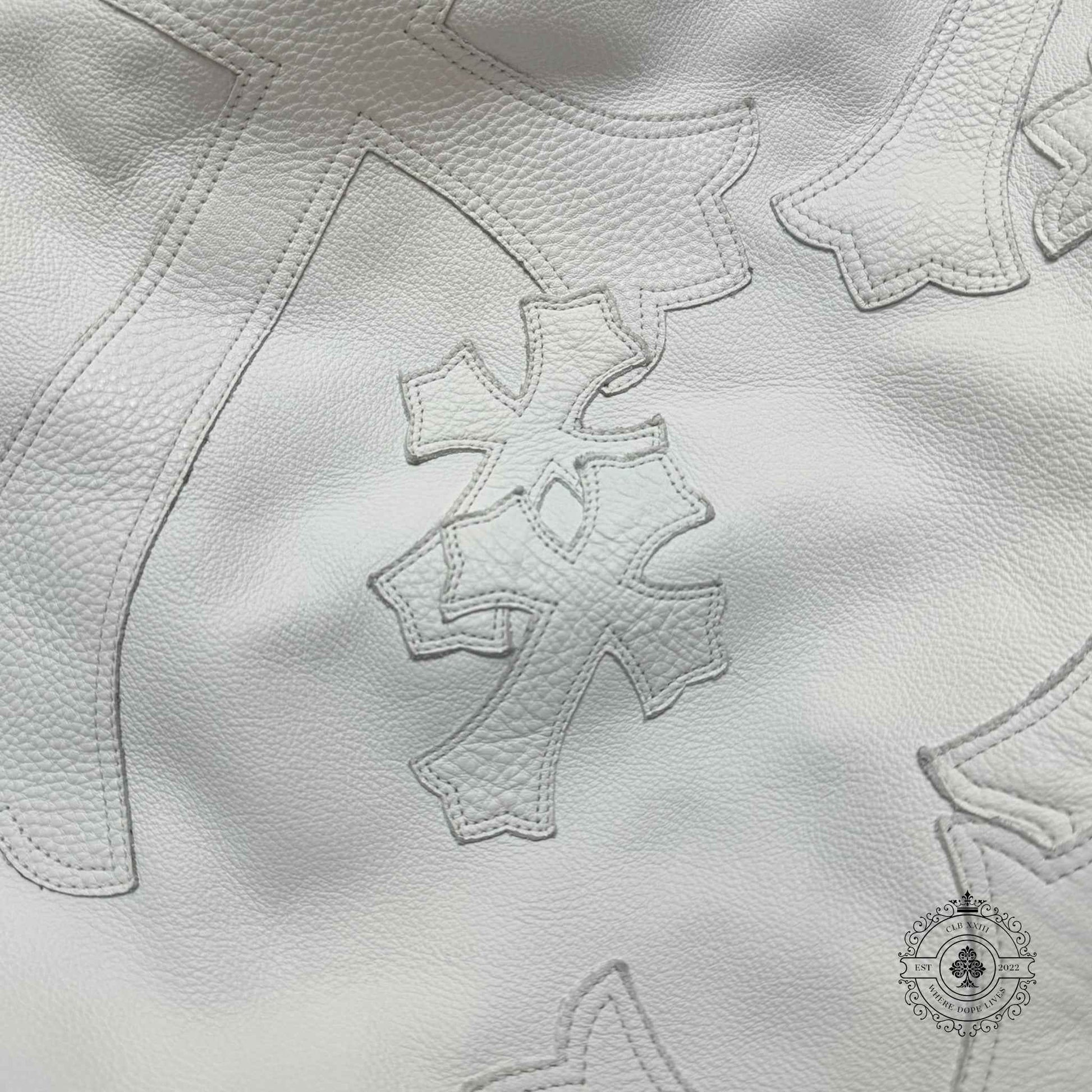Chrome Hearts Oversized Leather Cross Bean Bag Chair