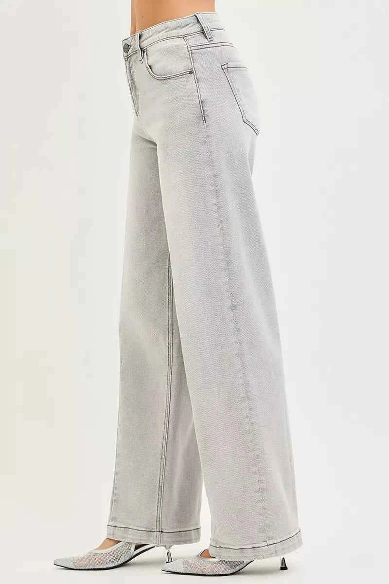 RISEN Slouchy Baggy Jeans with Contrast Stitching
