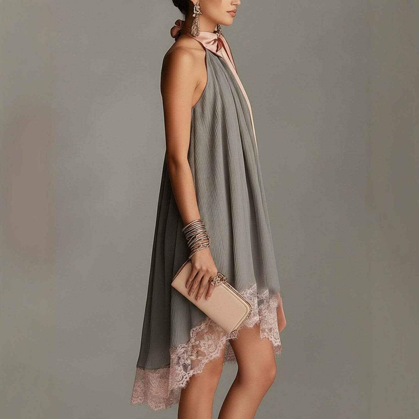 Style Strapless Printed Fitted Slimming Vacation Long Dress for Women
