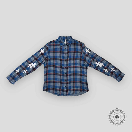 Chrome Hearts Cross Patch Flannel Shirt