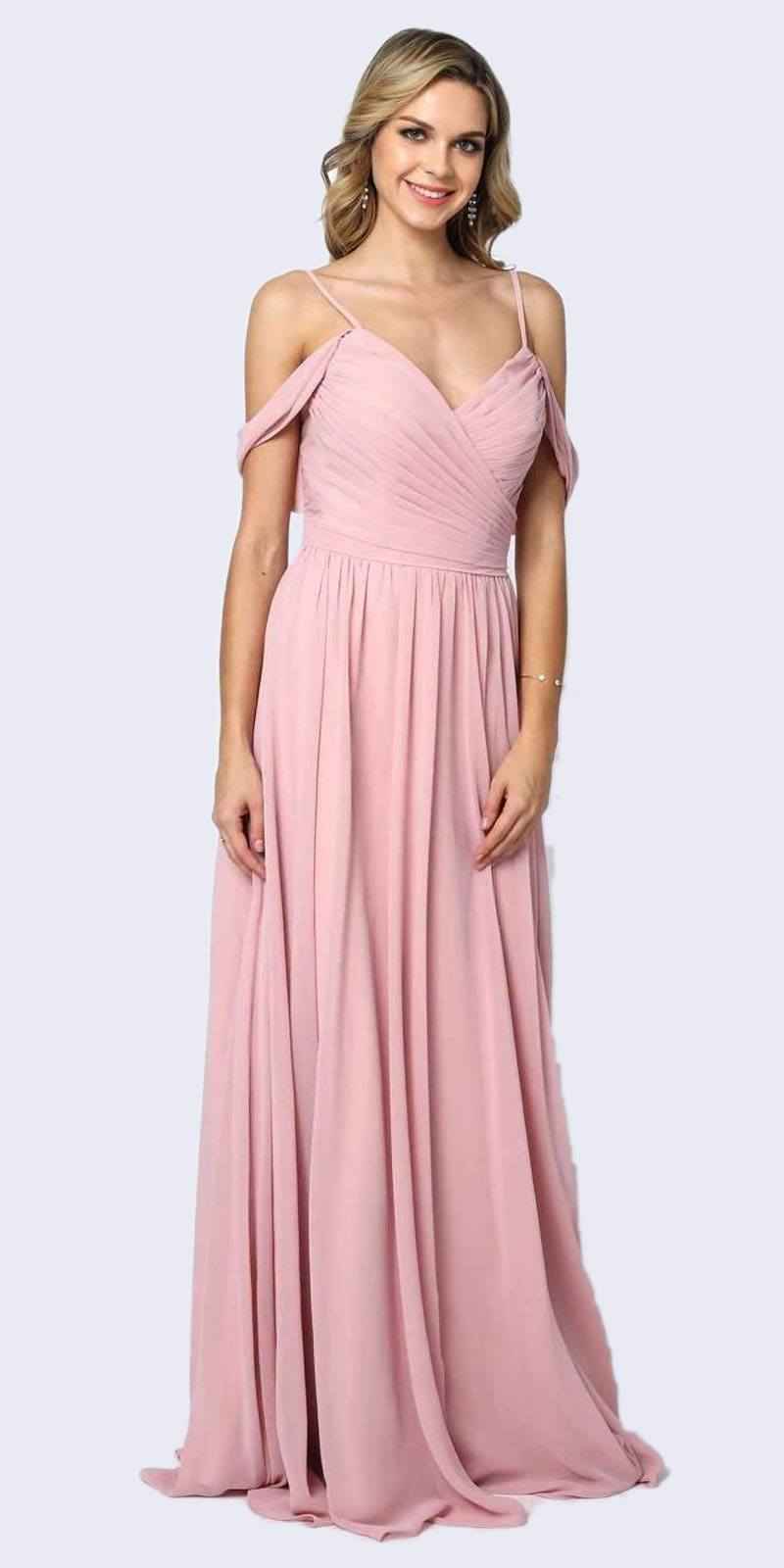 Juliet 676 Cold-Shoulder Formal A-line Dress